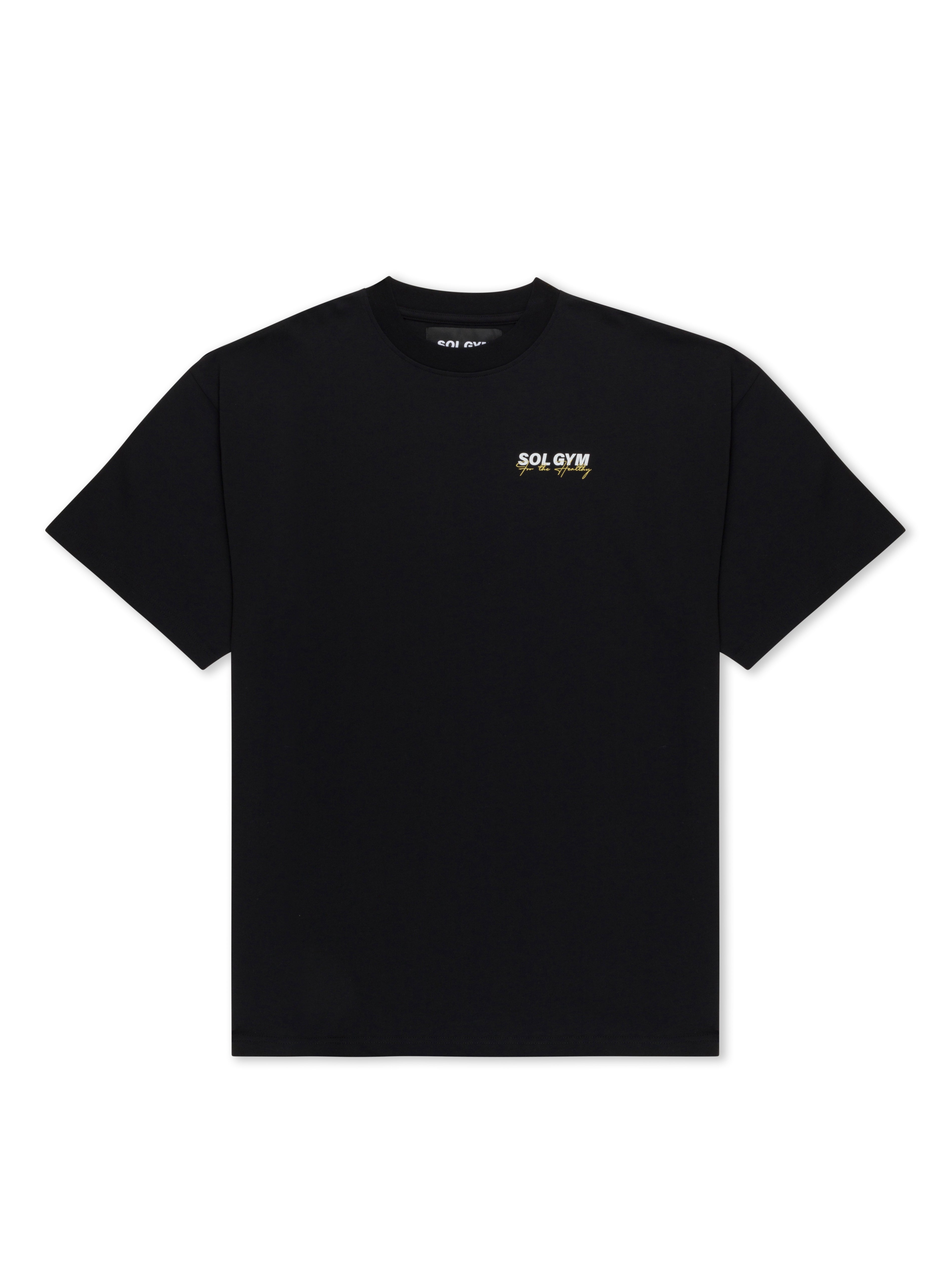 Sol Gym for the Healthy Oversized T-Shirt, Black