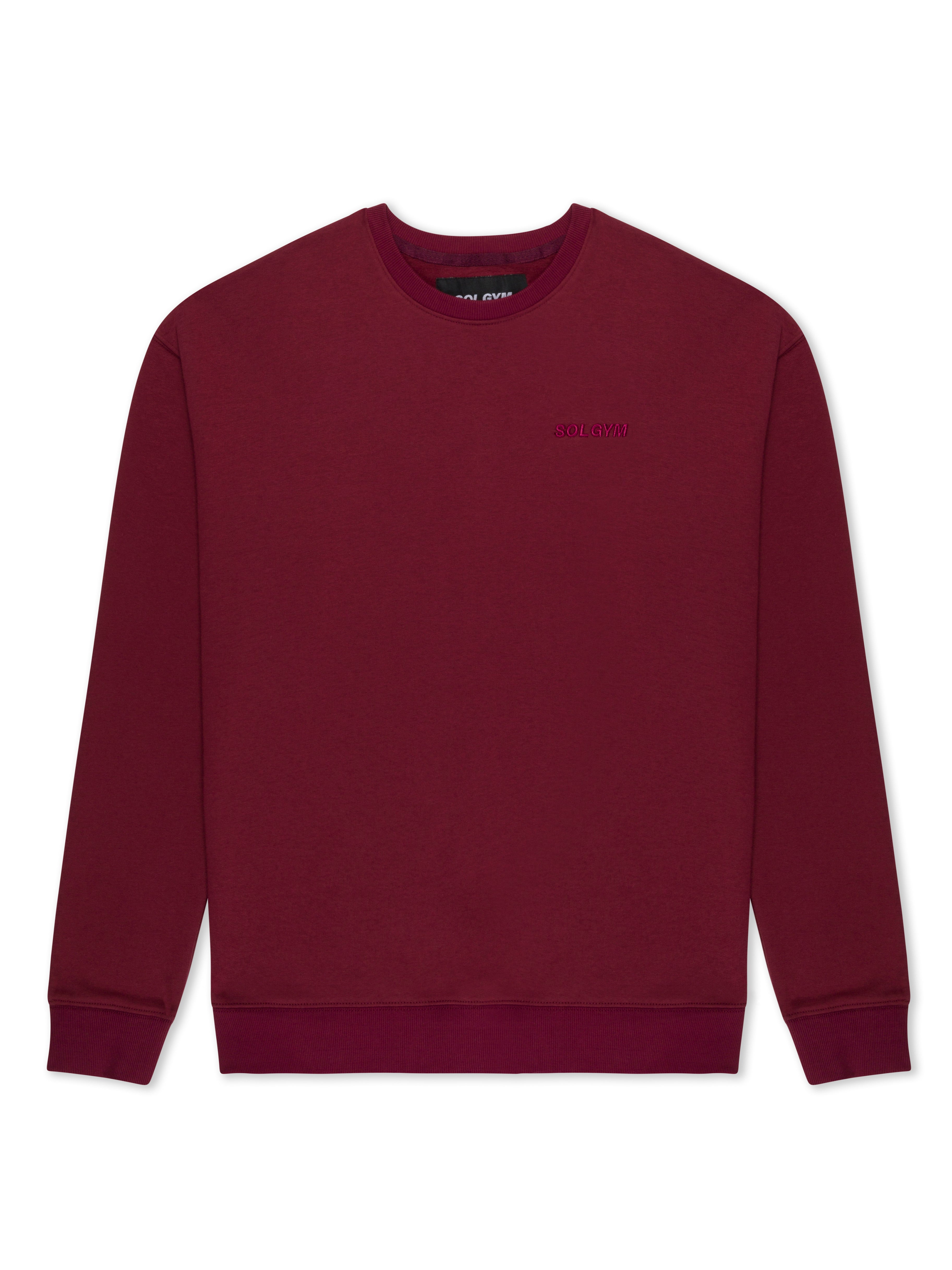 Sol Gym Cotton Long Sleeve Sweater, Maroon