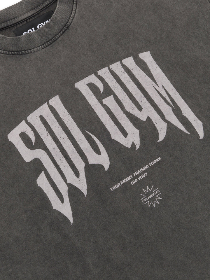 Sol Gym Heavy Metal Oversized T-Shirt, Charcoal