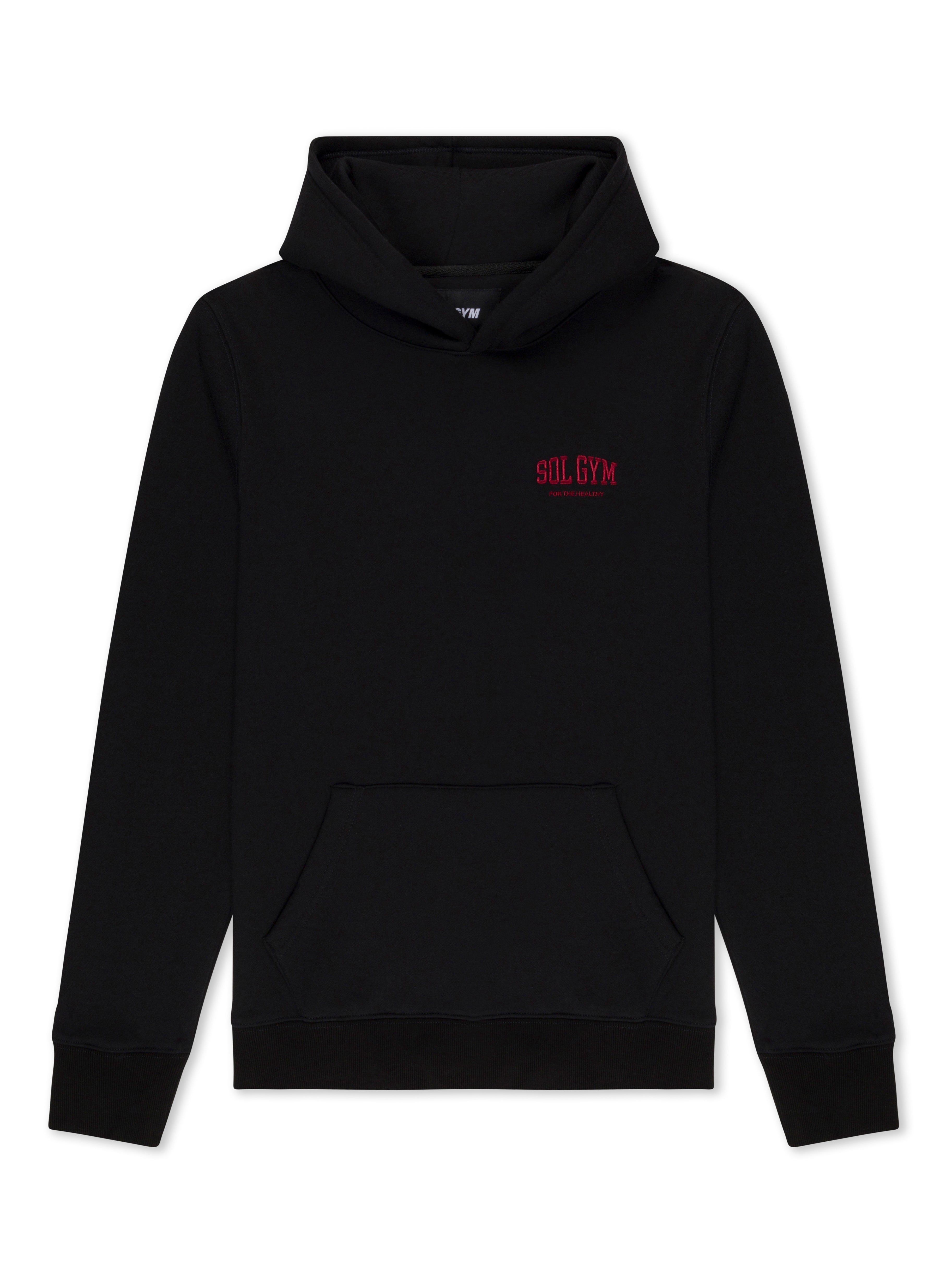 'For the Healthy' Cotton Sport Hoodie, Black
