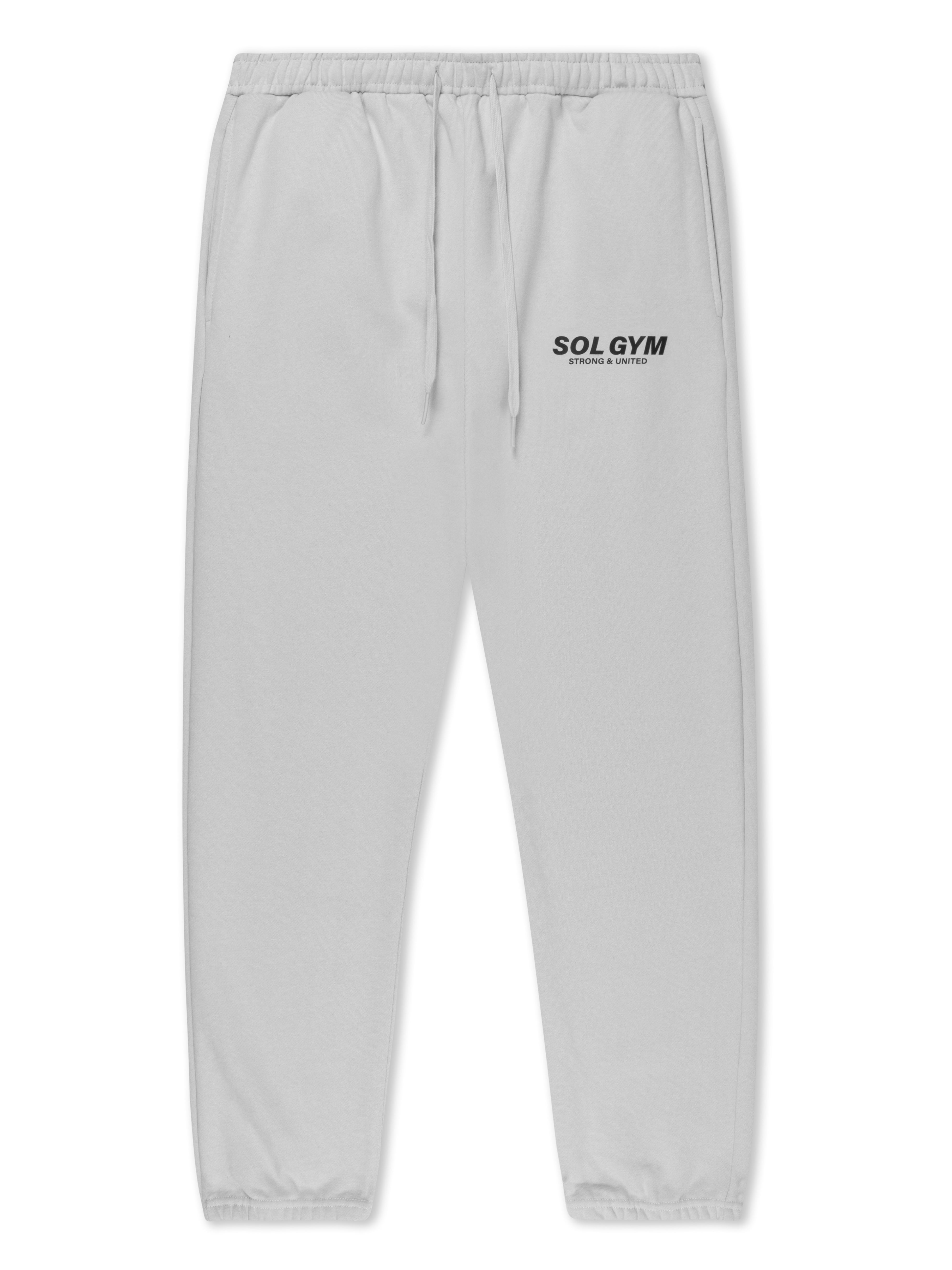 Sol Gym Cotton Tapered Sweatpants, Heather Grey
