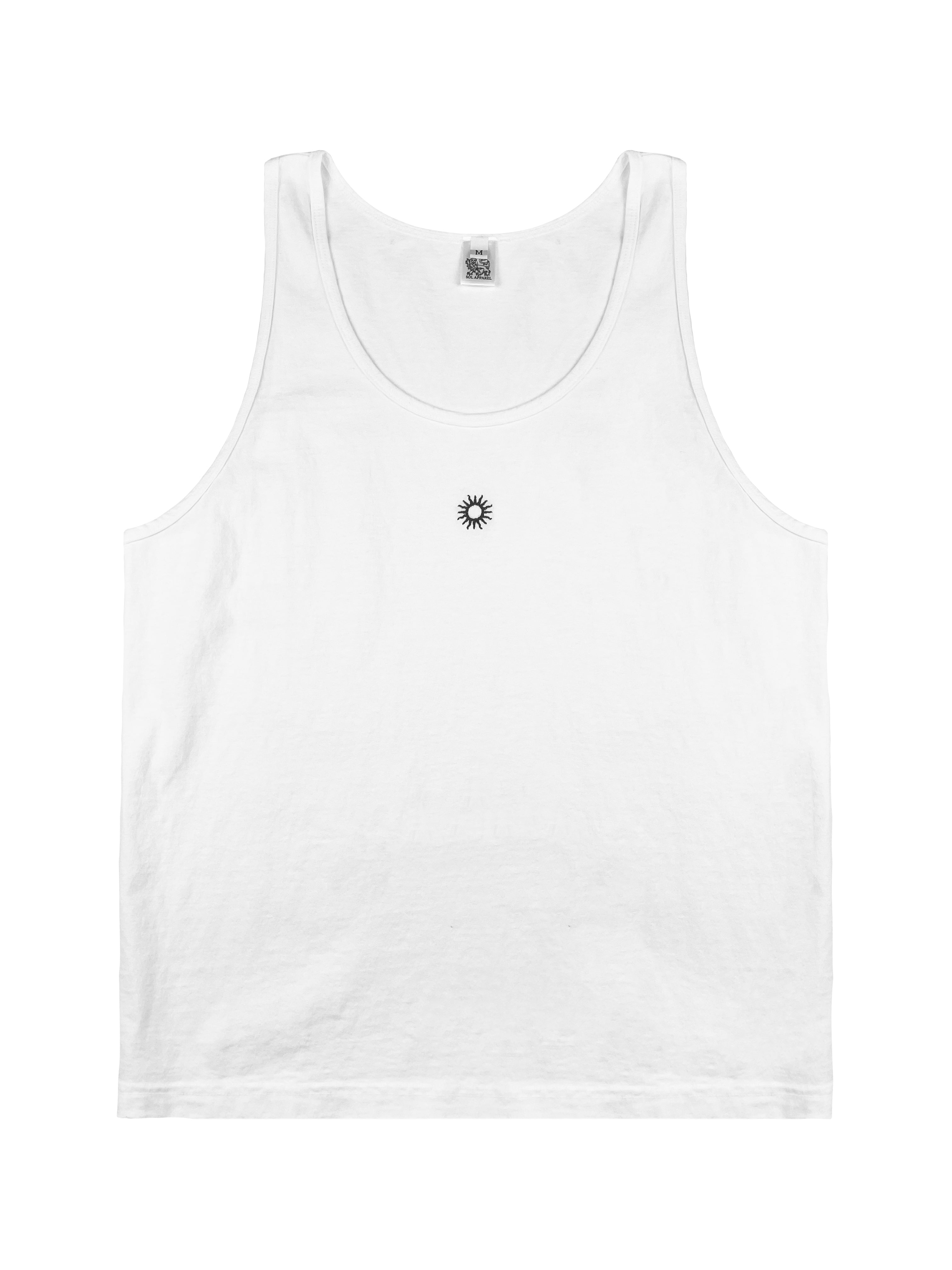 mens white cotton tank top for gym